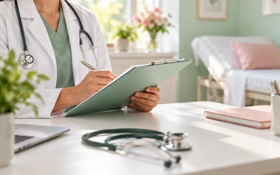 A clinician with a clipboard, representing pancreatitis safety information.